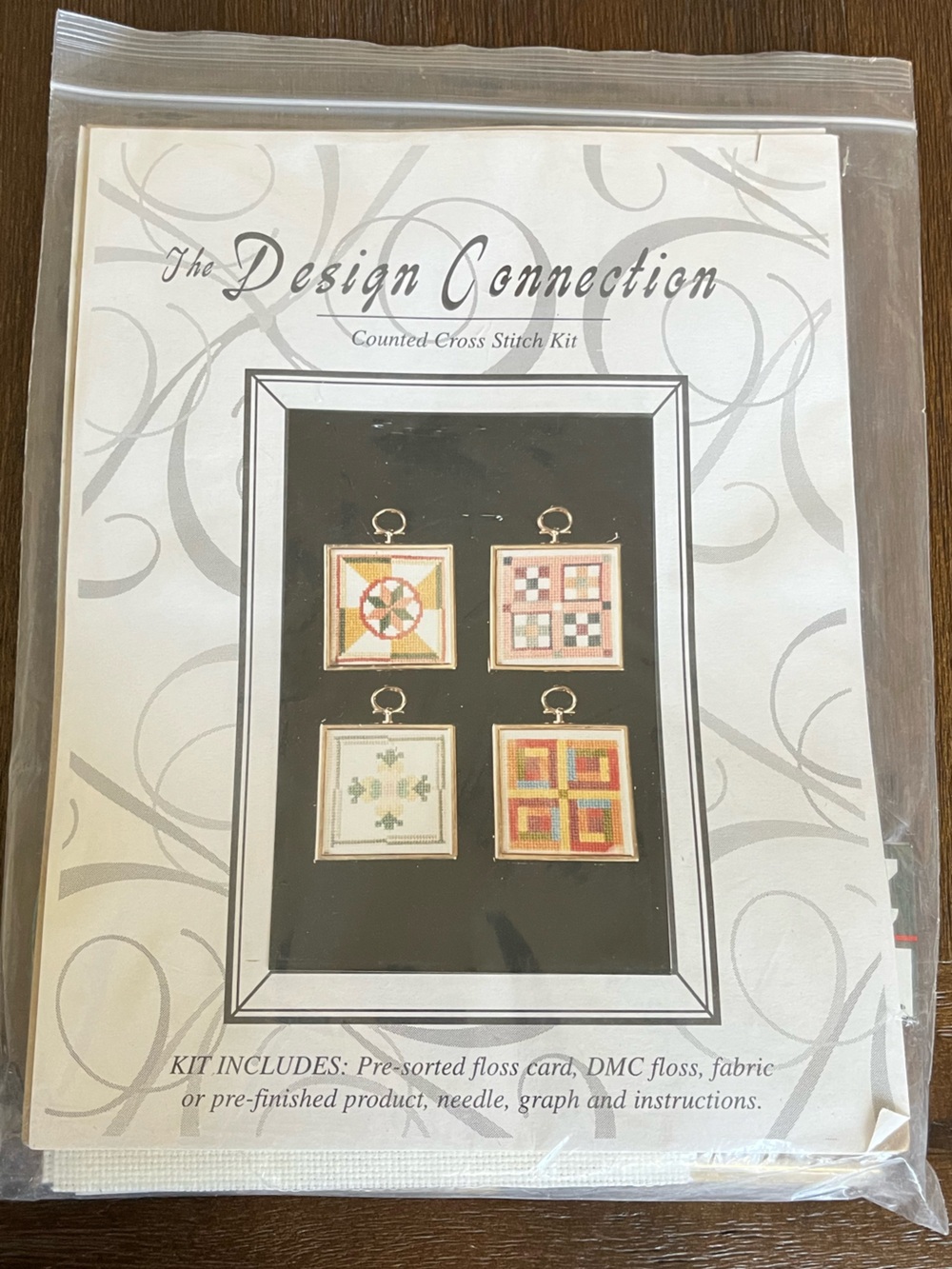 Counted Cross Stitch Kit - Includes (4) 2-1/2” Frames